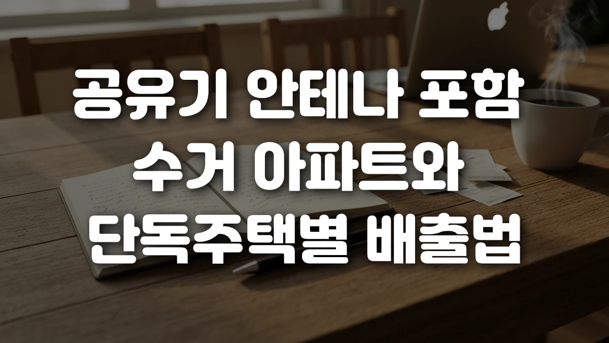 공유기 안테나 포함 수거 아파트와 단독주택별 배출법