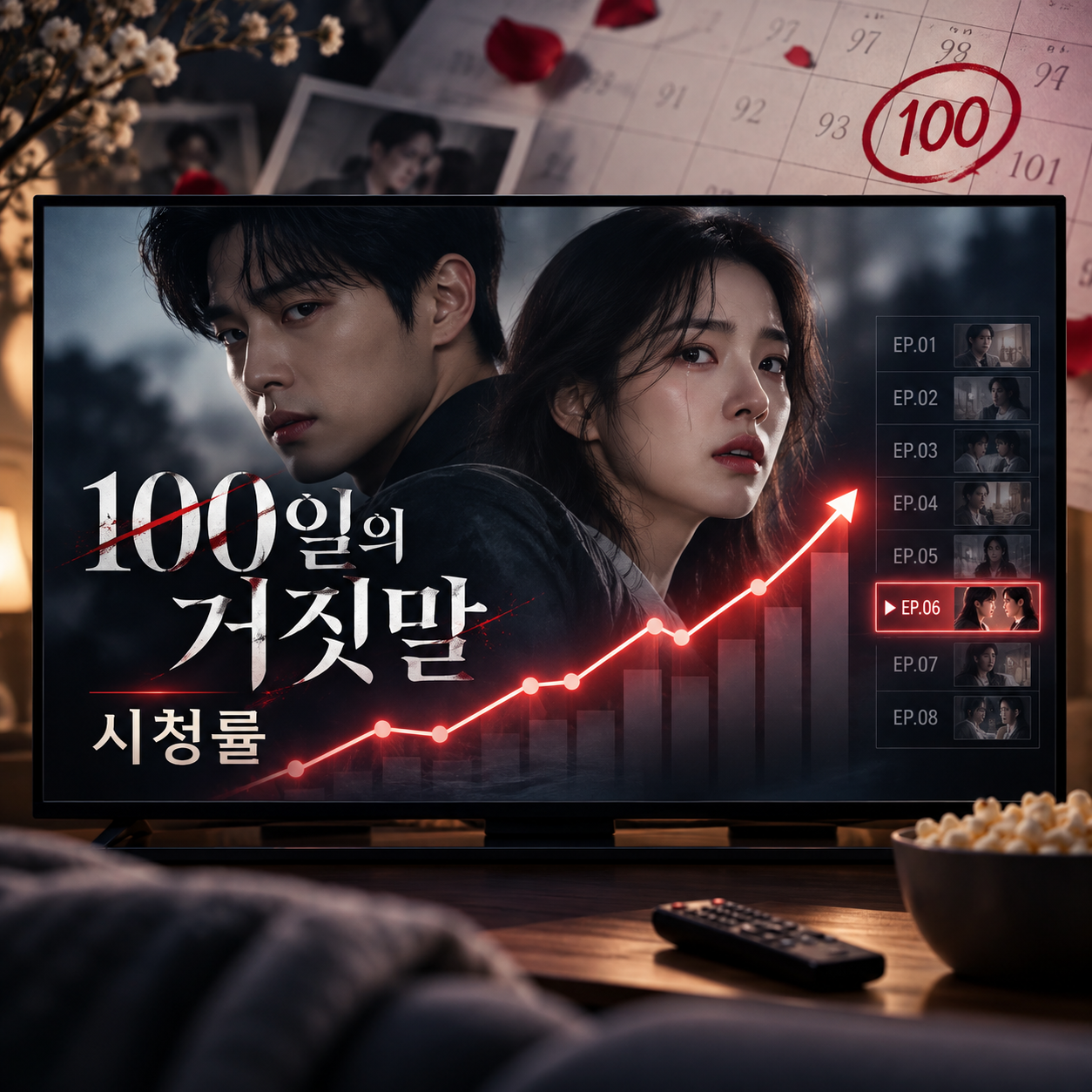 100일의 거짓말 시청률 추이와 화제의 방송 회차 정보 정리