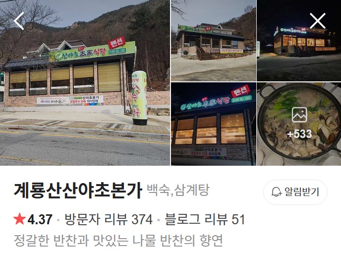 계룡산산야초본가 플레이스