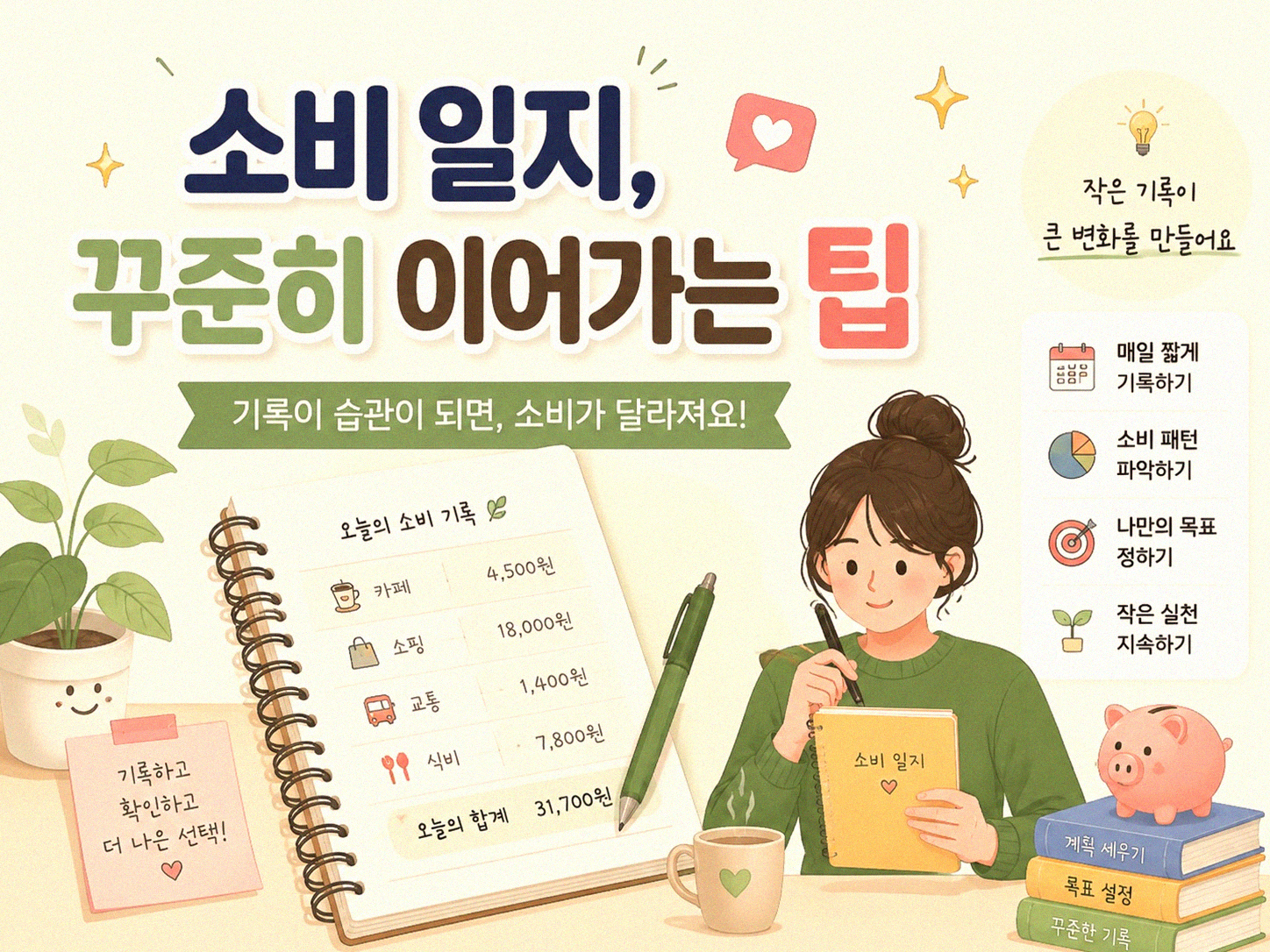 한 달 소비 일지 쓰기, 뭘 알게 될까요?