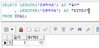 LENGTH와 LENGTHB 차이