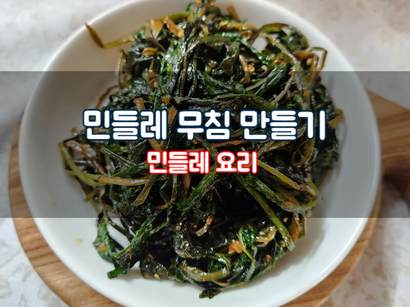 민들레 나물 무침 만들기 민들레 요리 먹는 법 효능