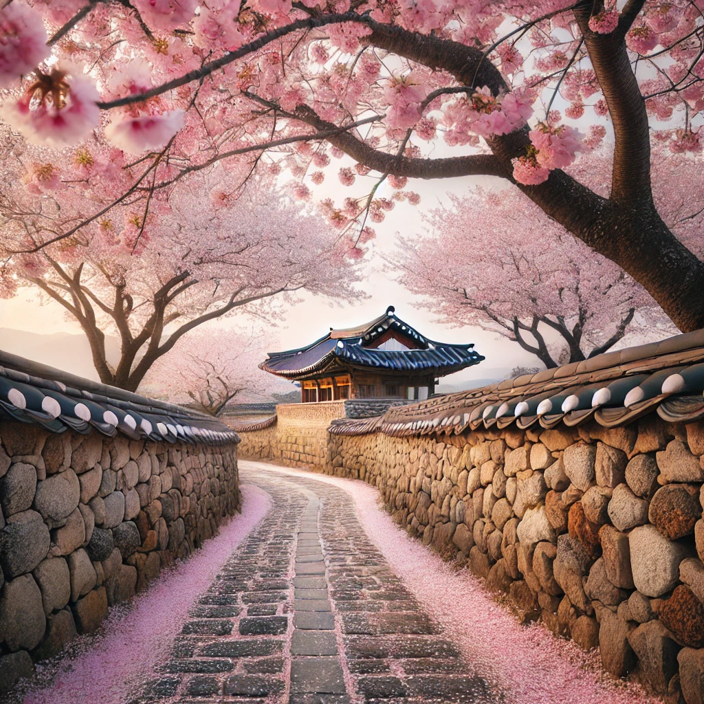 대릉원 돌담길