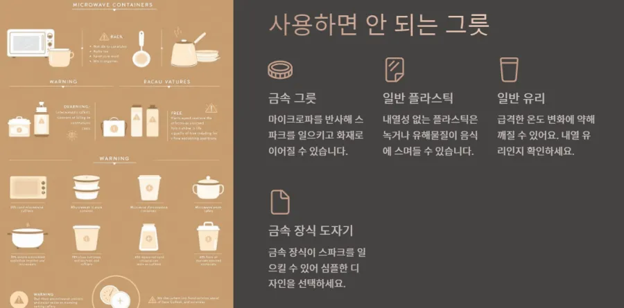 전자레인지-사용금지-그릇