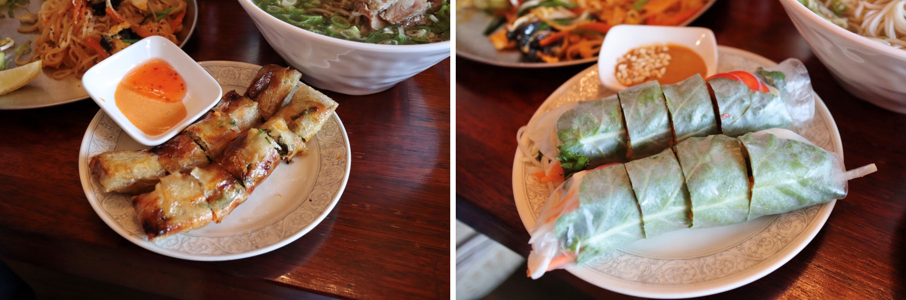 근쌀남에서 판매하는 짜조(왼쪽)와 월남쌈(오른쪽)