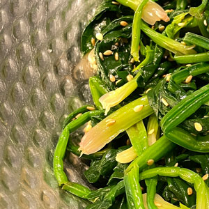 비빔밥 재료 - 시금치 무침