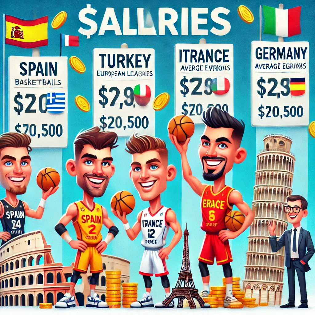 유럽 농구 연봉 그림, 사진입니다!