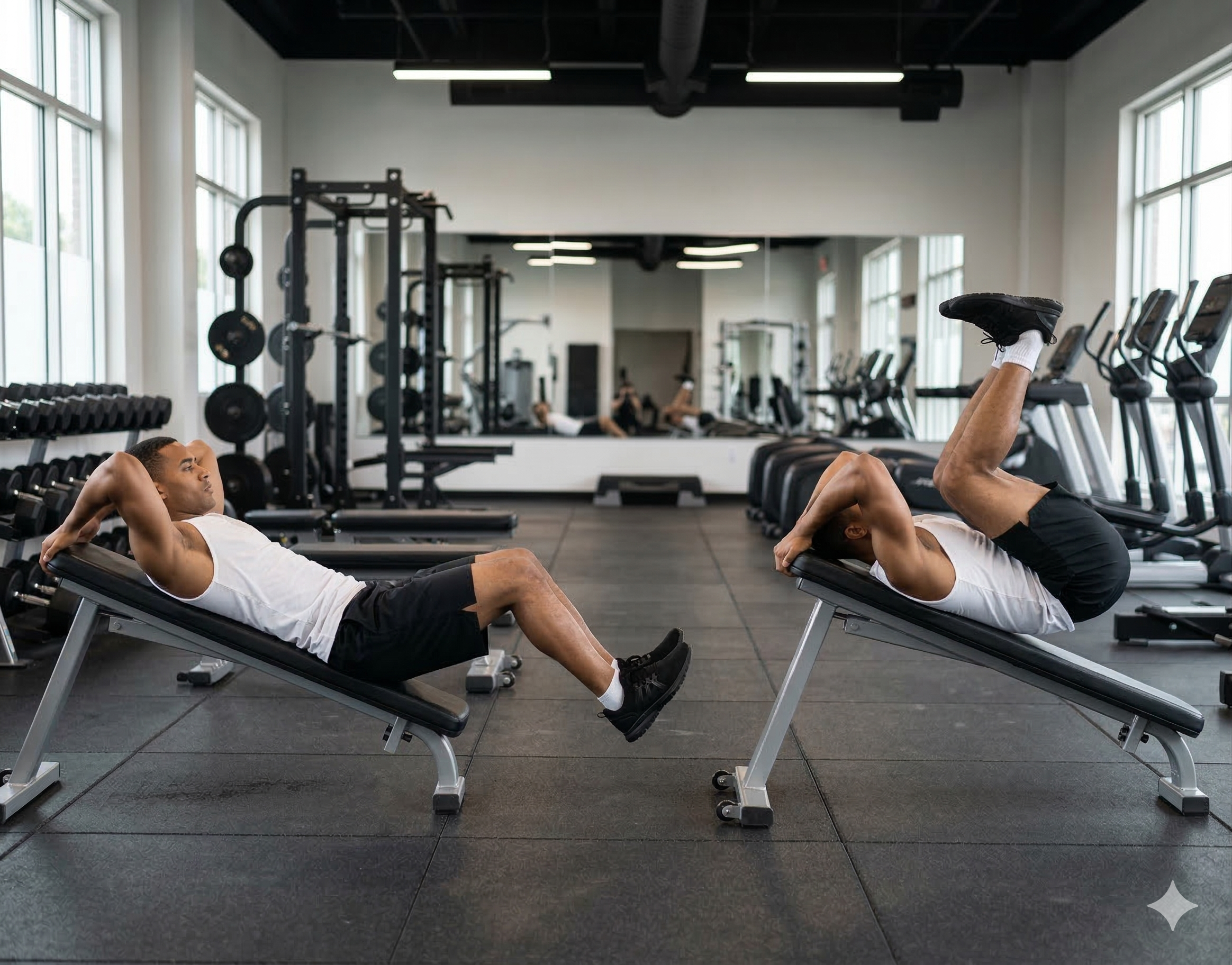 4 디클라인 벤치 레그레이즈