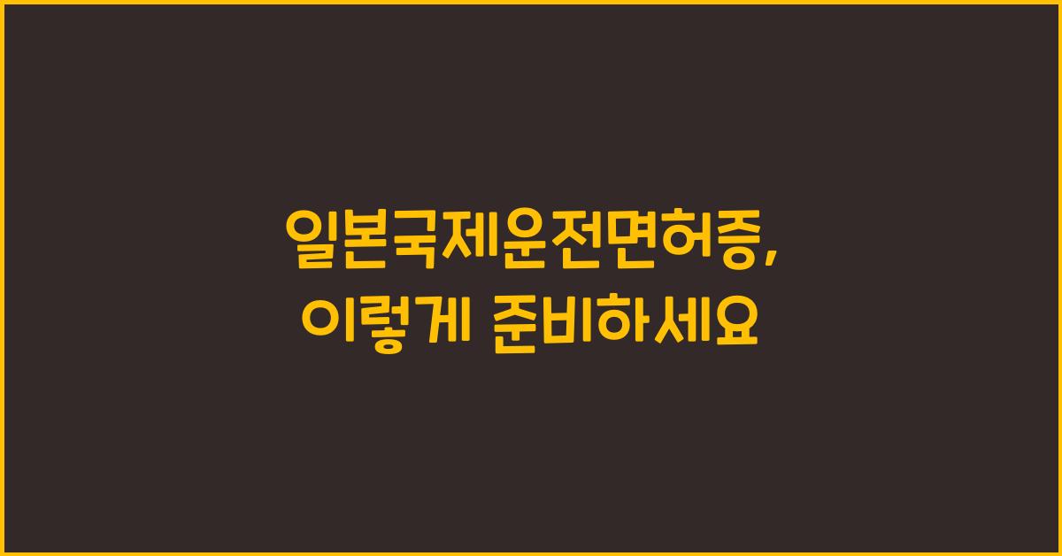 일본국제운전면허증