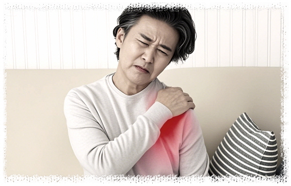 어깨통증-괴로운표정의남자