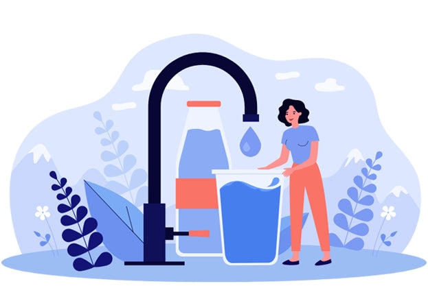 Water Purifier A/S Policy Guide - Illustrative graphic showing customer service and warranty information