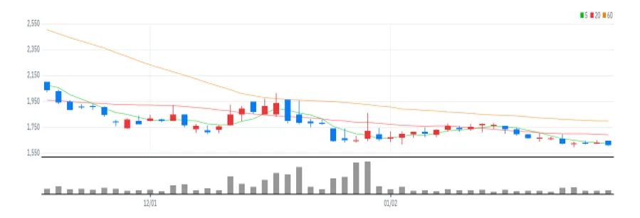 엔지켐생명과학 차트