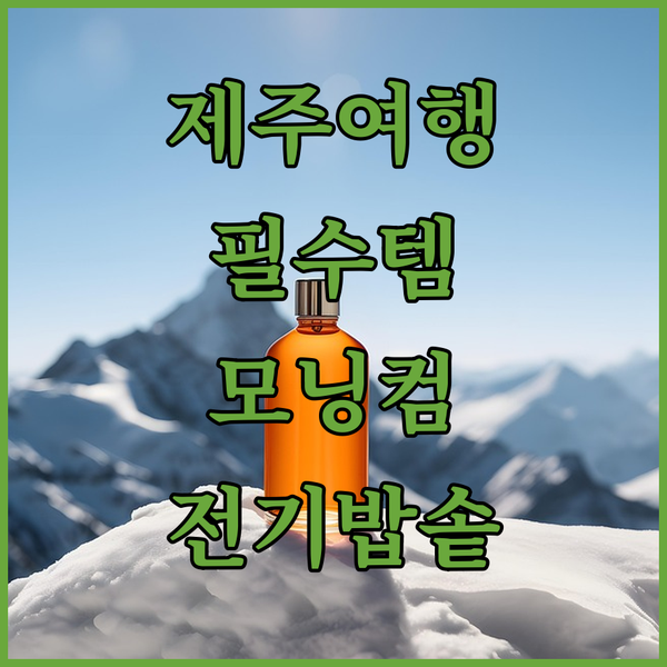제주도 여행 필수템! 대웅모닝컴 전기..