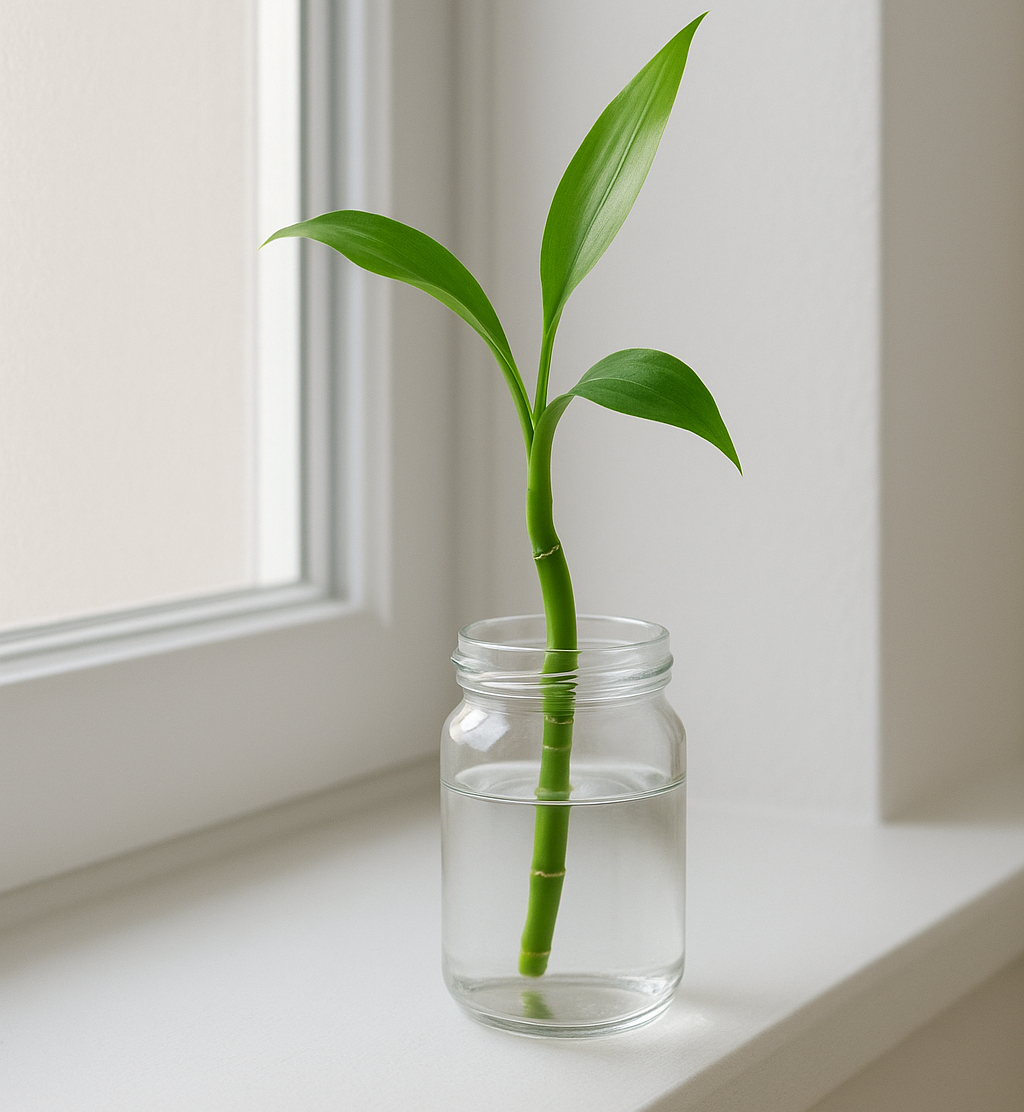 물병에 담긴 '개운죽'식물