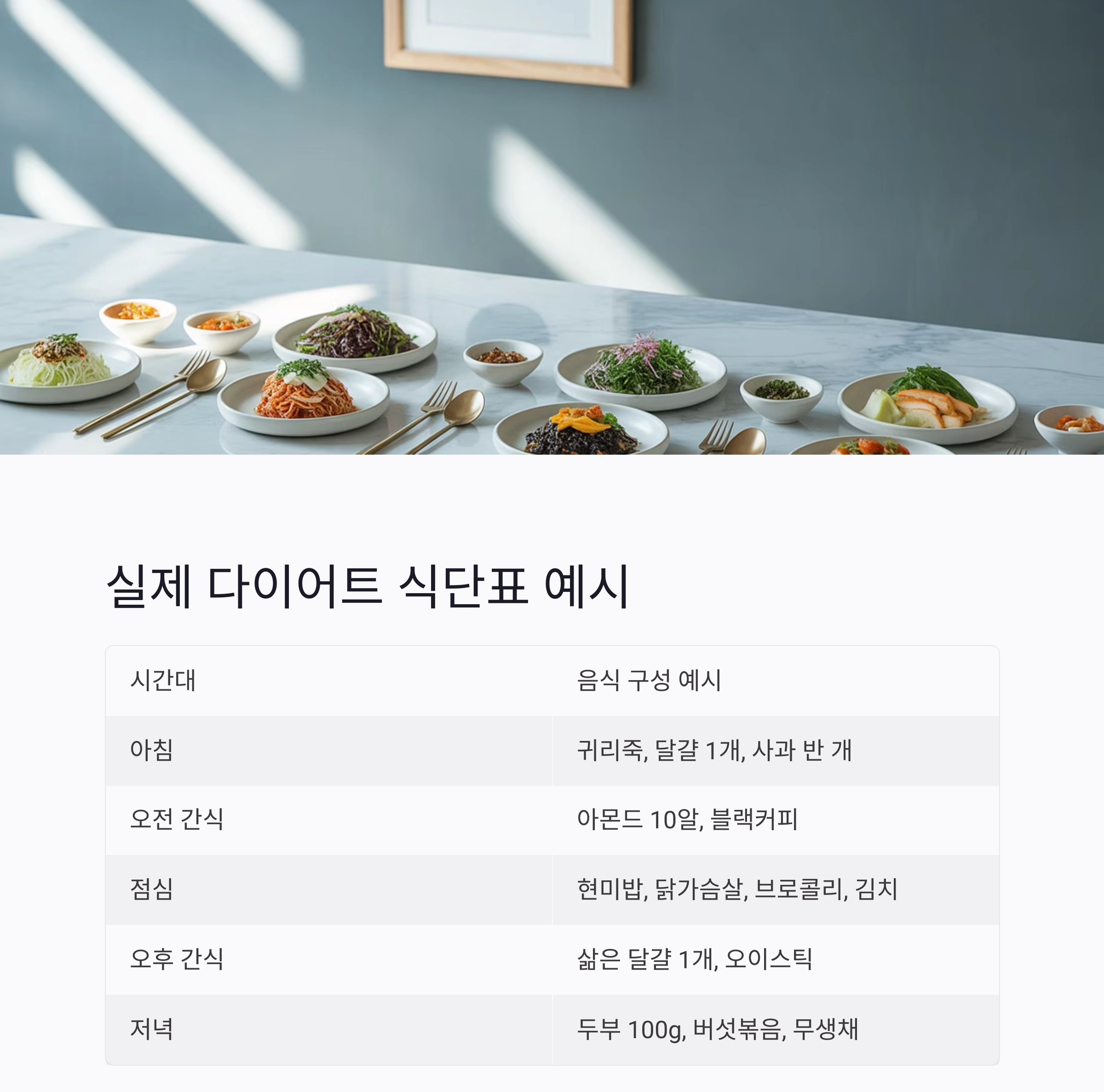 초보도 쉽게 따라하는 다이어트 식단표 작성법