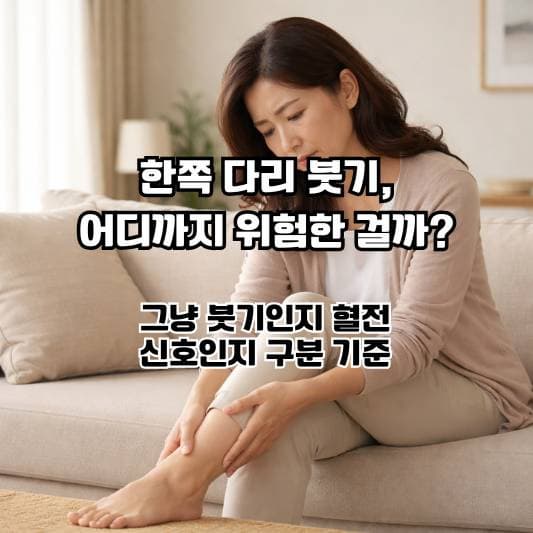 심부정맥 혈전 위험 신호와 관리 기준을 차분히 살펴보는 생활 장면