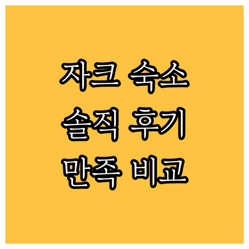 치앙마이 숙소 자크 레지던스 솔직 후