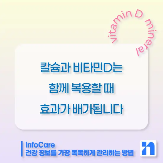 비타민D 칼슘 마그네슘 아연 함께 복용