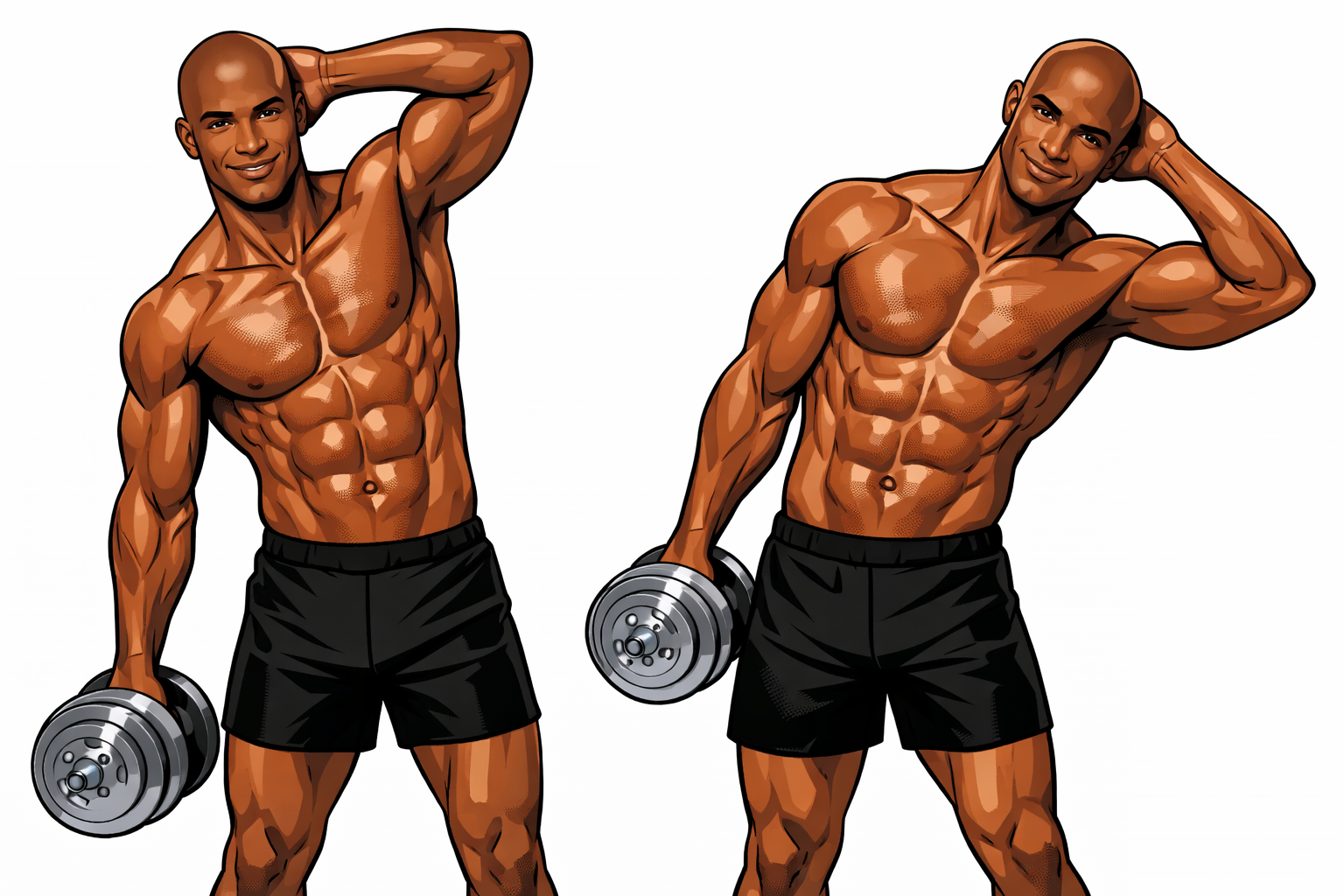 덤벨 사이드 밴드 - 1분