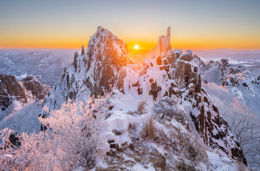 영암 월출산 설경