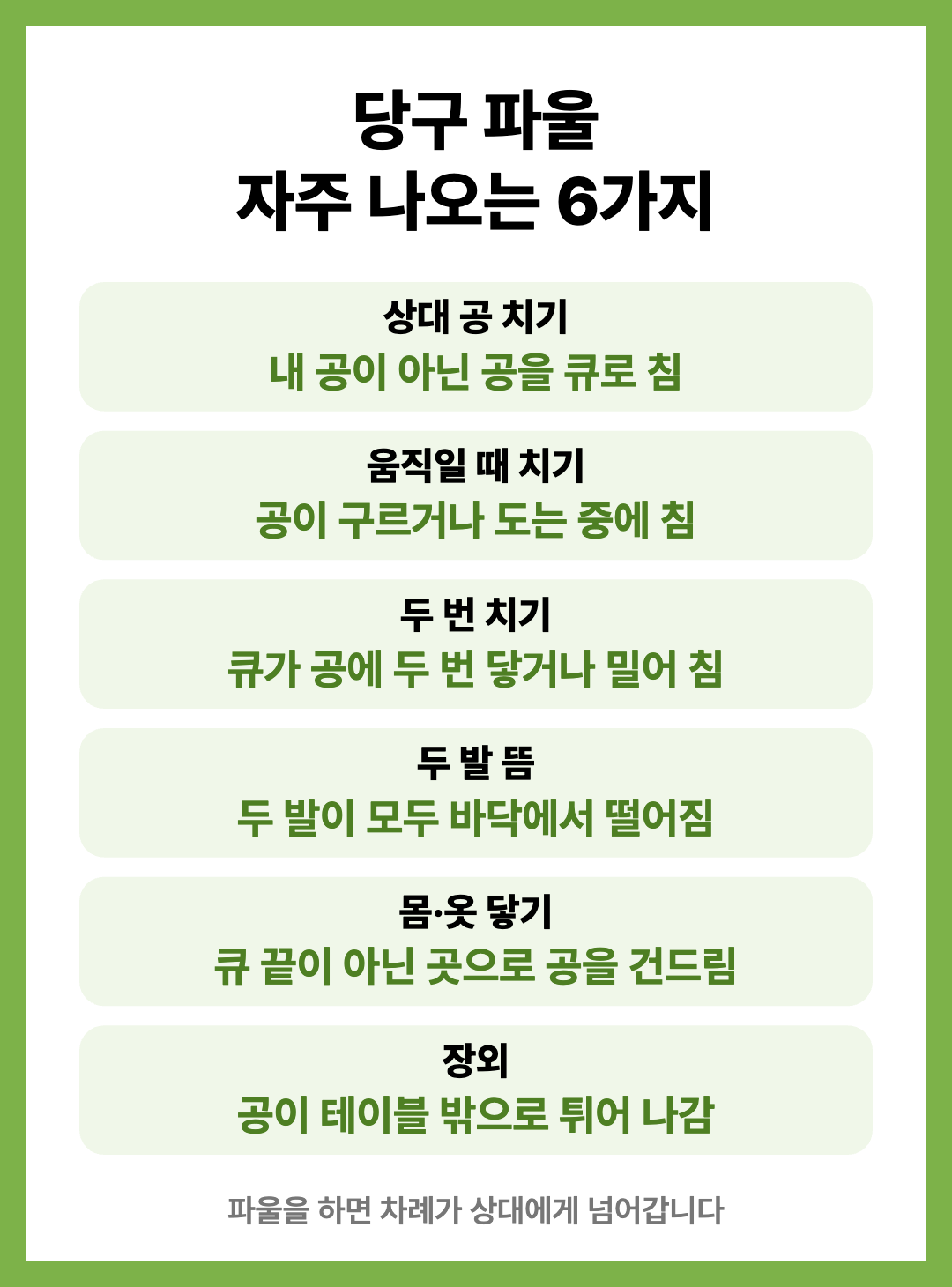 당구 3쿠션 4구 규칙 점수 계산법 정리