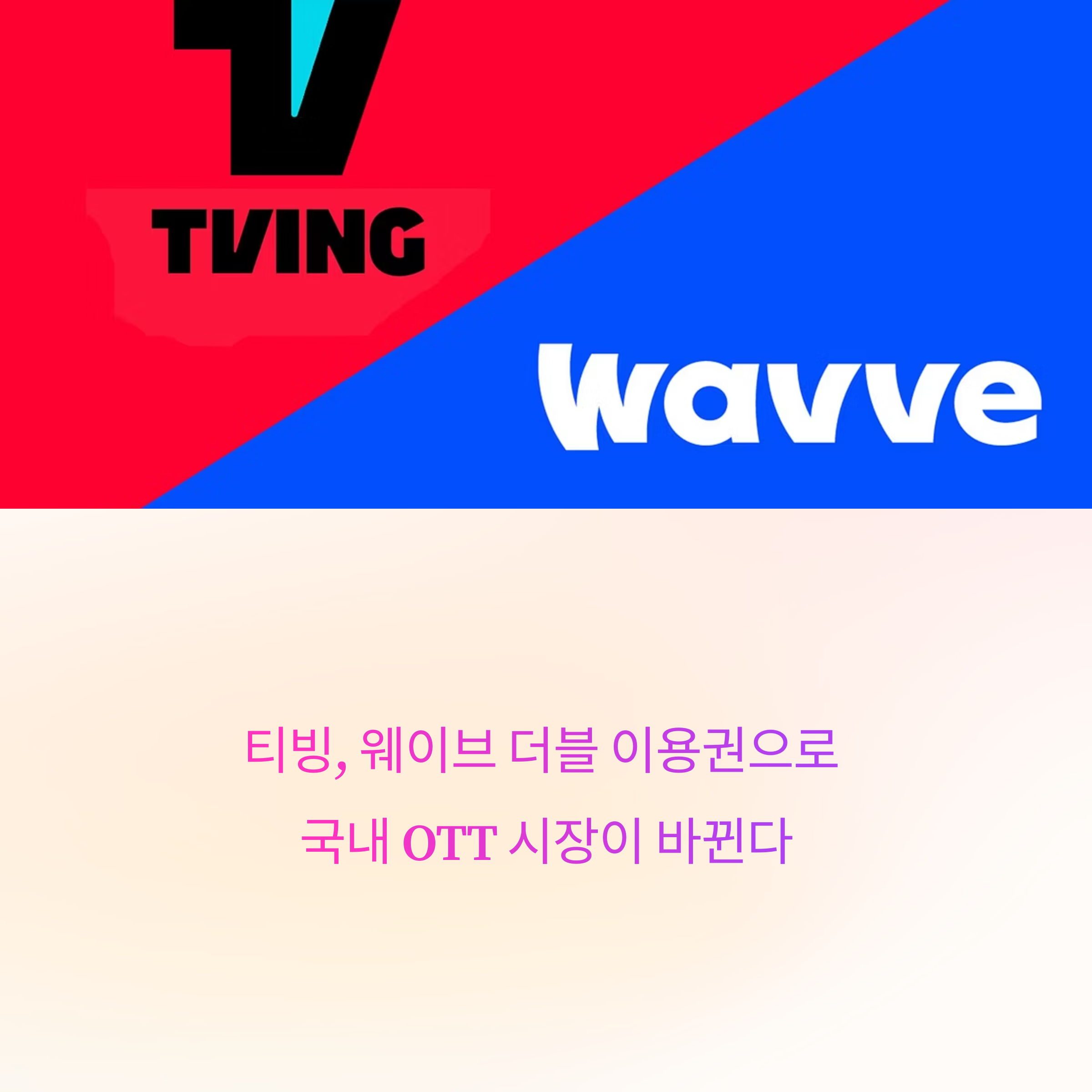 티빙 웨이브 더블 이용권 총정리