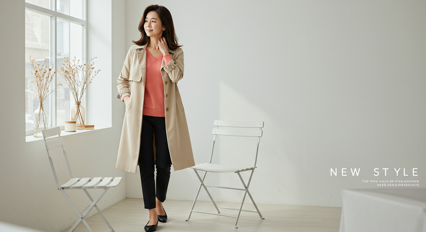 중년 여성 데일리룩