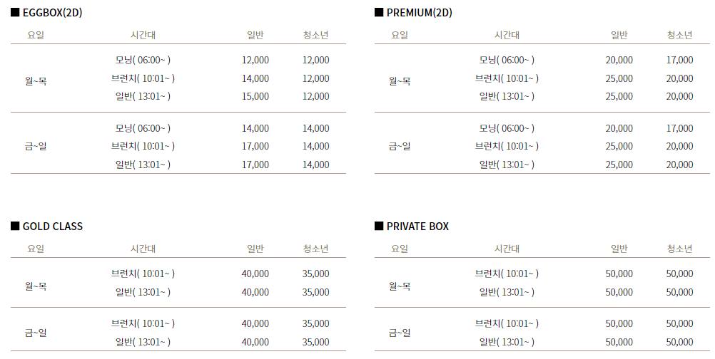 CGV 용산아이파크몰 영화요금4