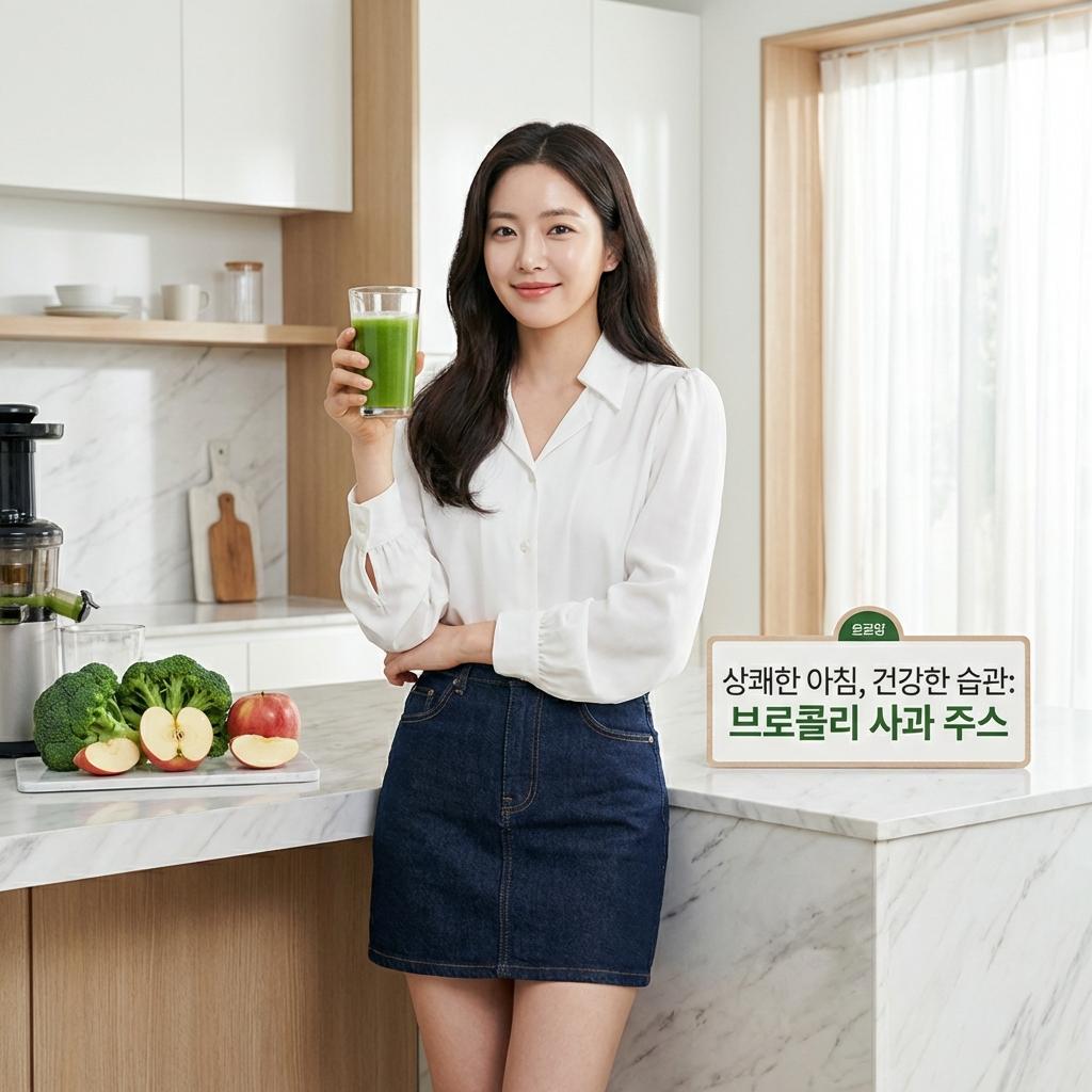 브로콜리 사과 주스 황급 비율 레시피