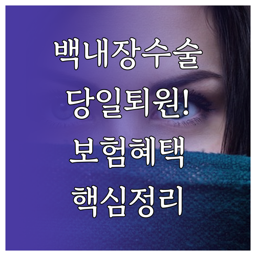 백내장 수술 당일 퇴원 시 건강보험 ..