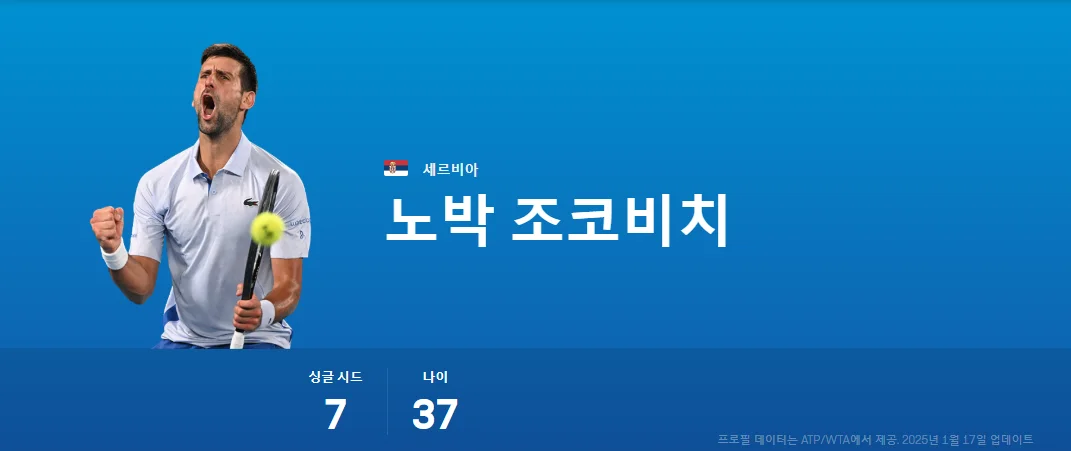 2025 호주오픈 테니스대회 준결승 중계