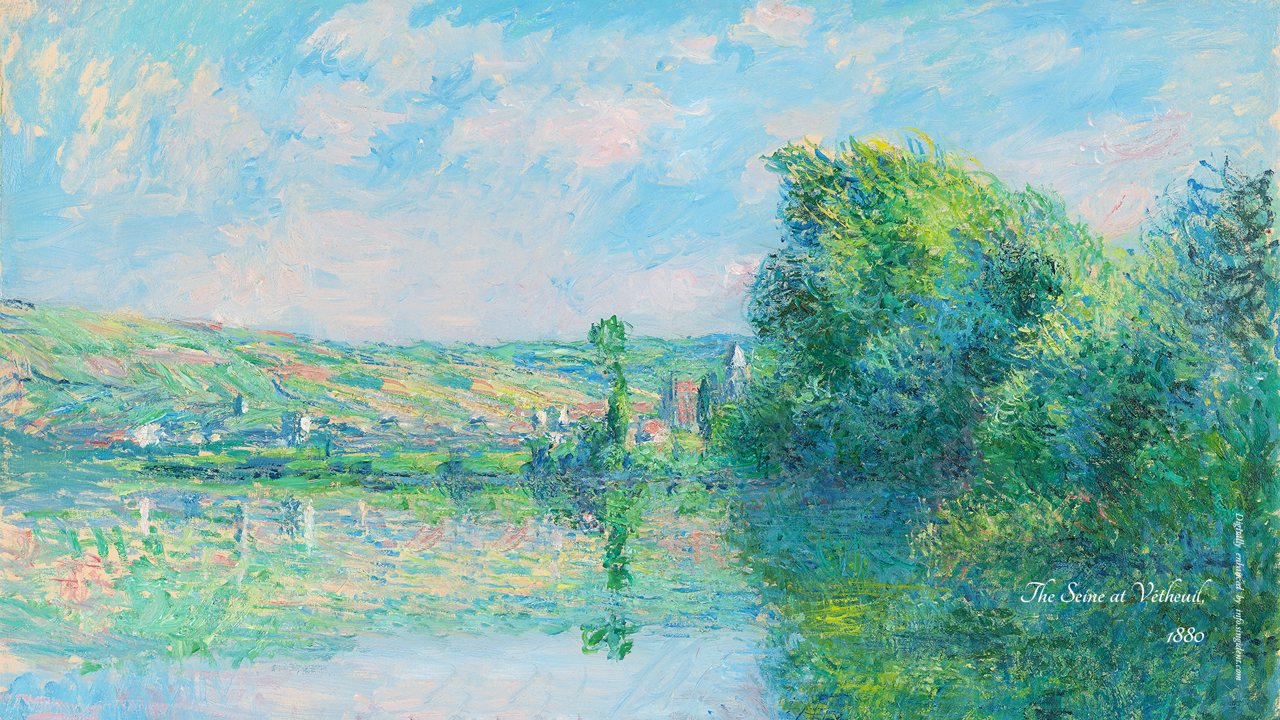 09 베퇴유의 센강 C - The Seine at Vétheuil 모네그림