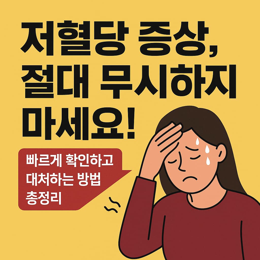 저혈당 증상, 절대 무시하지 마세요! 빠르게 확인하고 대처하는 방법 총정리