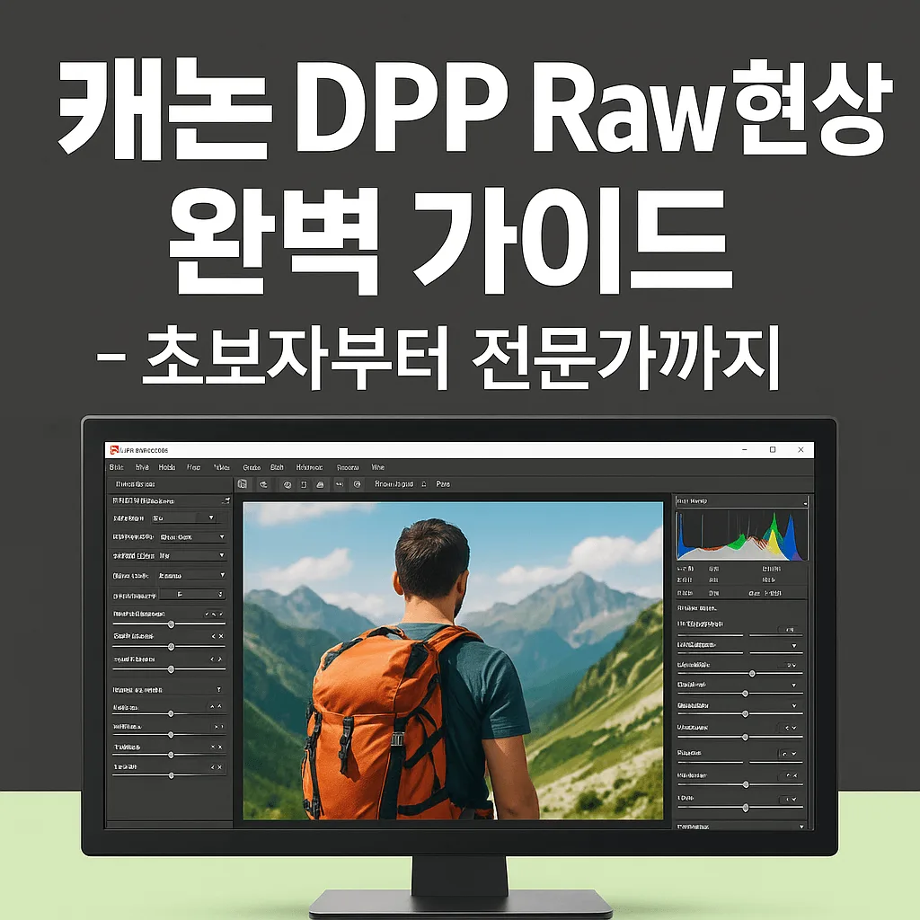 캐논 DPP Raw 현상 완벽 가이드 - 초보자부터 전문가까지