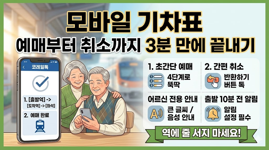 모바일 기차표 예매부터 취소까지 3분 만에 끝내기