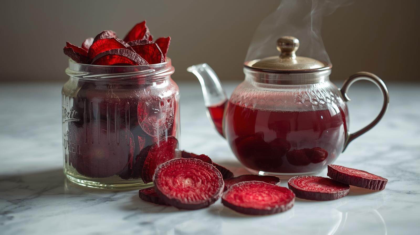 말린 비트로 만든 차