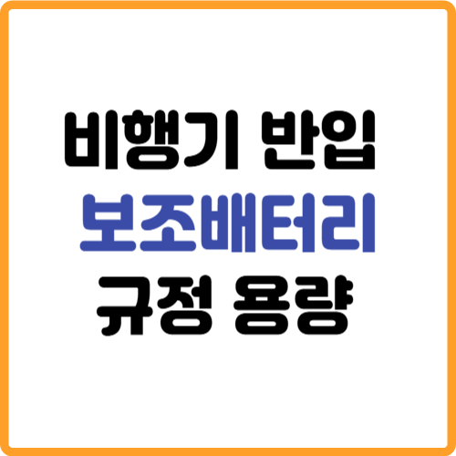 여행시 비행기 반입가능 보조배터리 규정 용량 관련 사진
