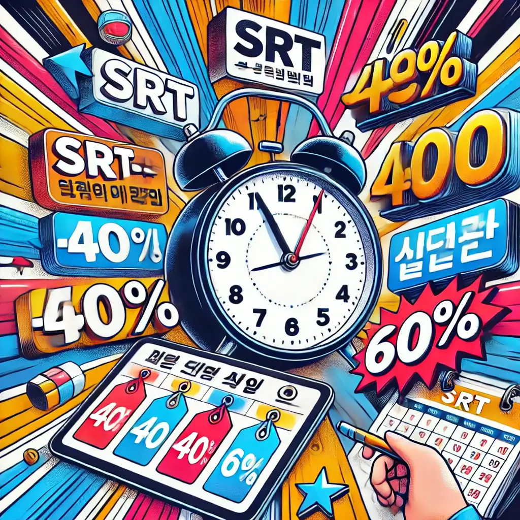 SRT 할인예매 꿀팁 총정리! 최대 70%까지 싸게 타는 법