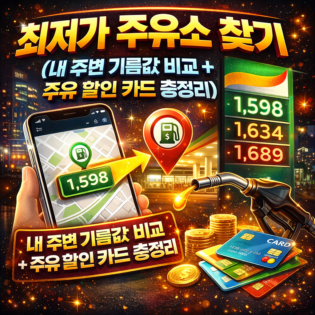 집 근처 싼 주유소 찾으러 가기