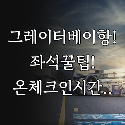 그레이터베이항공 좌석 선택 팁과 온라..