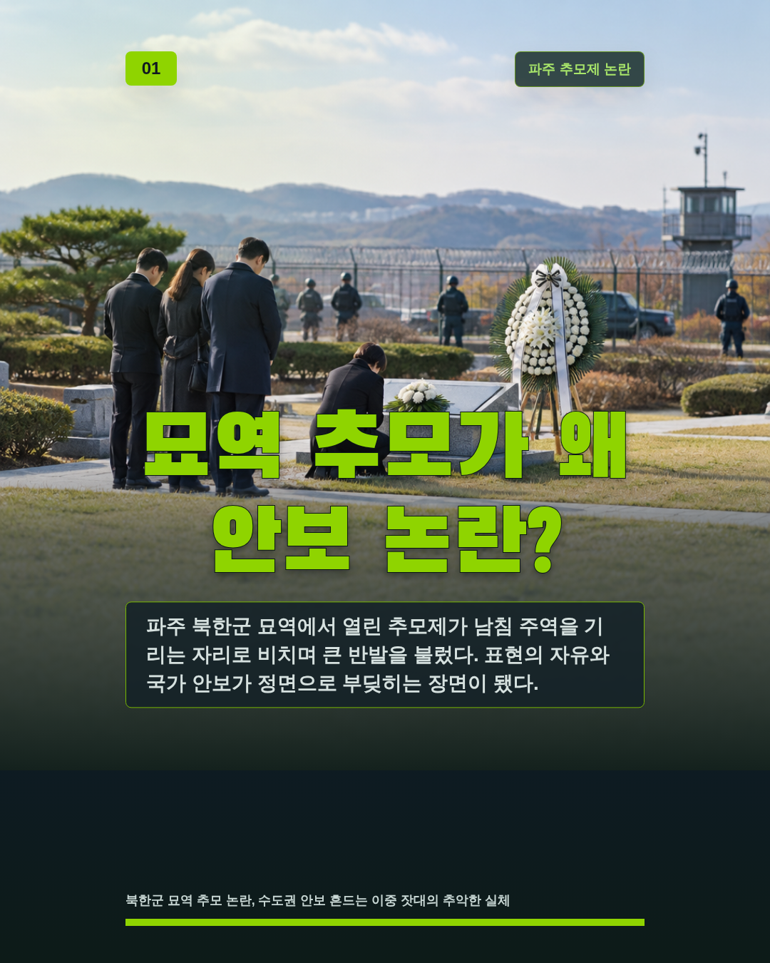 묘역 추모가 왜 안보 논란?