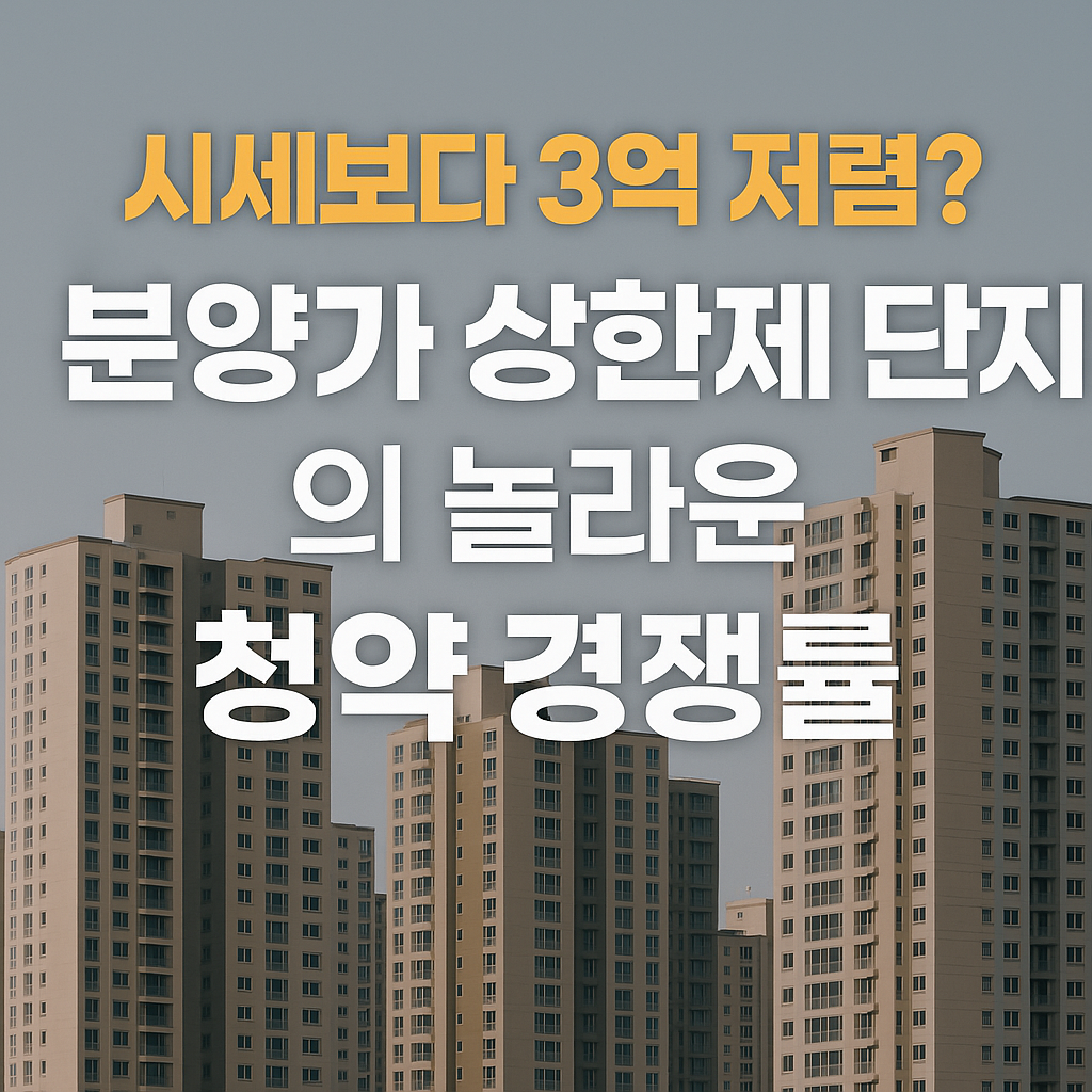 시세보다 3억저렴? 분양가 상한제의 놀라운 청약경쟁률
