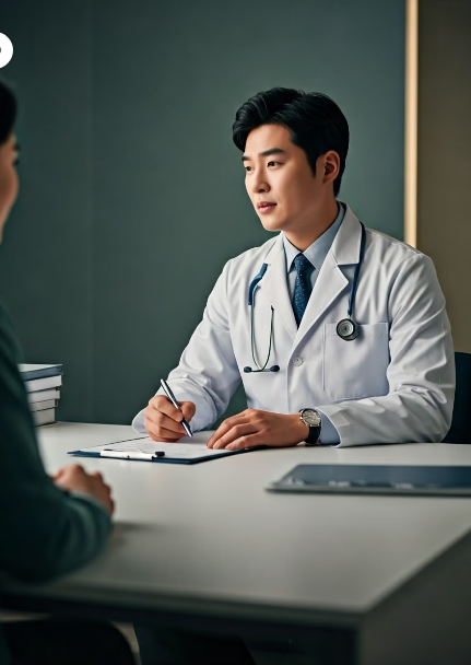 갑상선 기능 항진증 주의사항 설명하는 의사