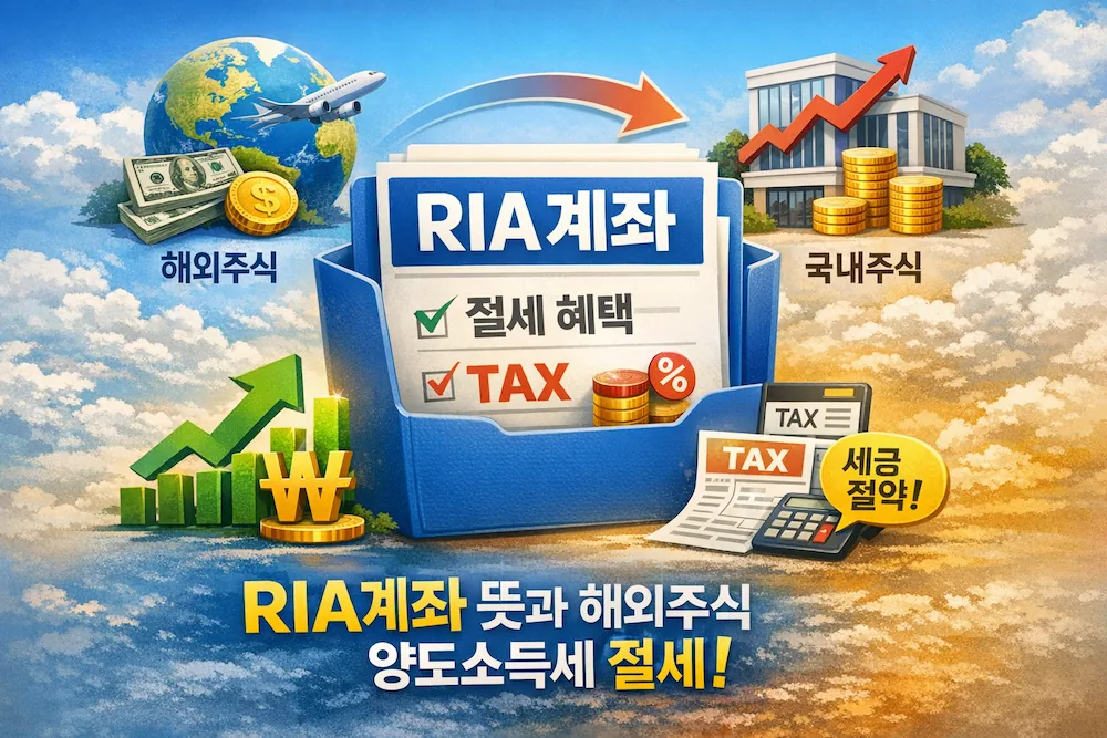 RIA계좌 뜻과 해외주식 양도소득세 절세 개념 설명 이미지
