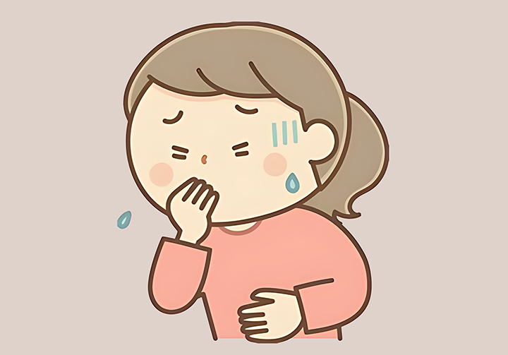 구토가-올라오는-여성