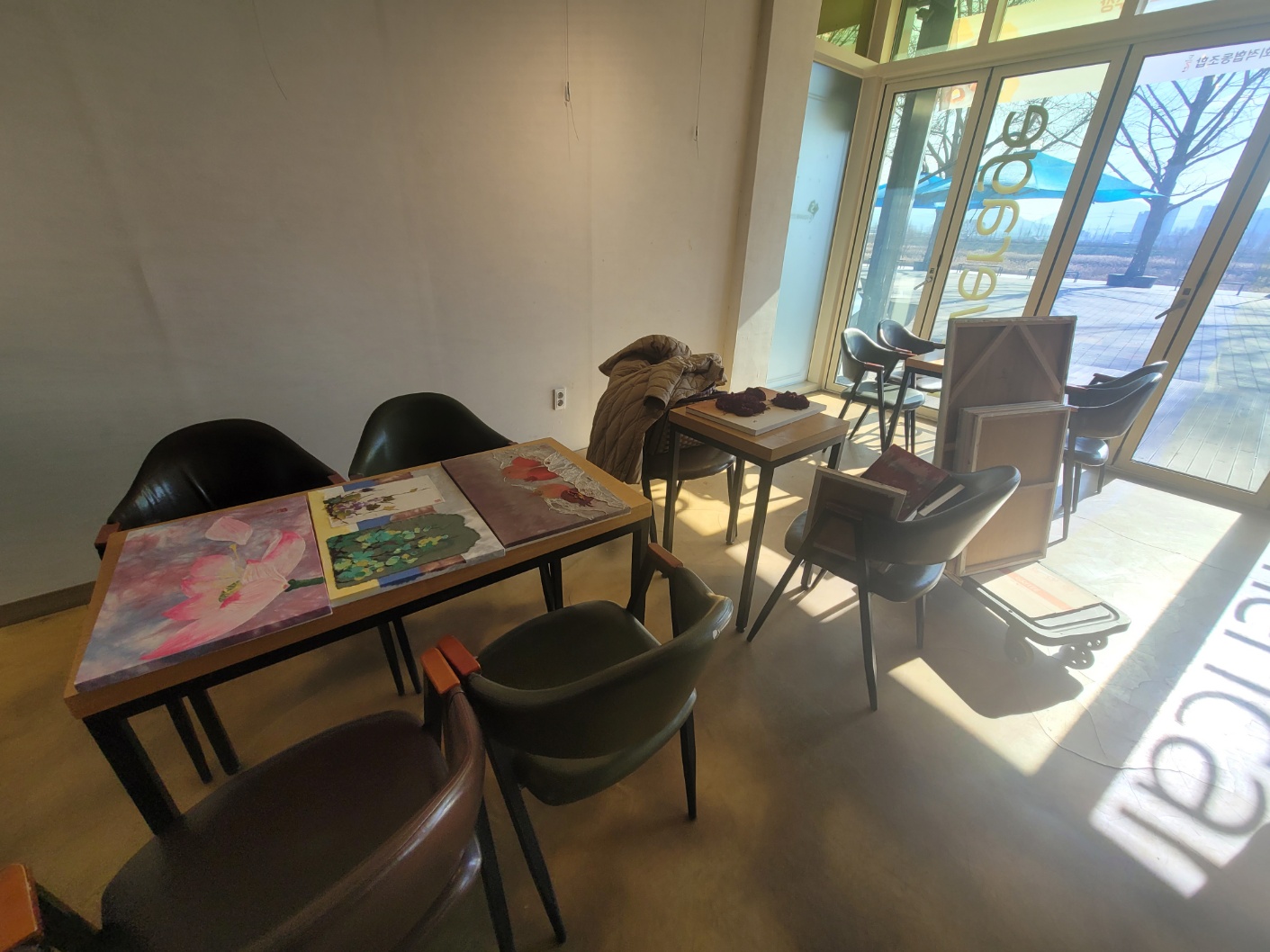 한지그림 움트다 오월랑공방 이유미 첫전시회준비