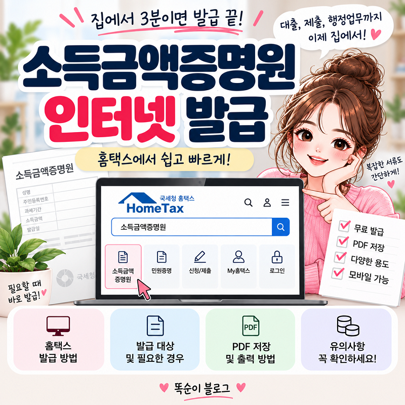 소득금액증명원 인터넷 발급