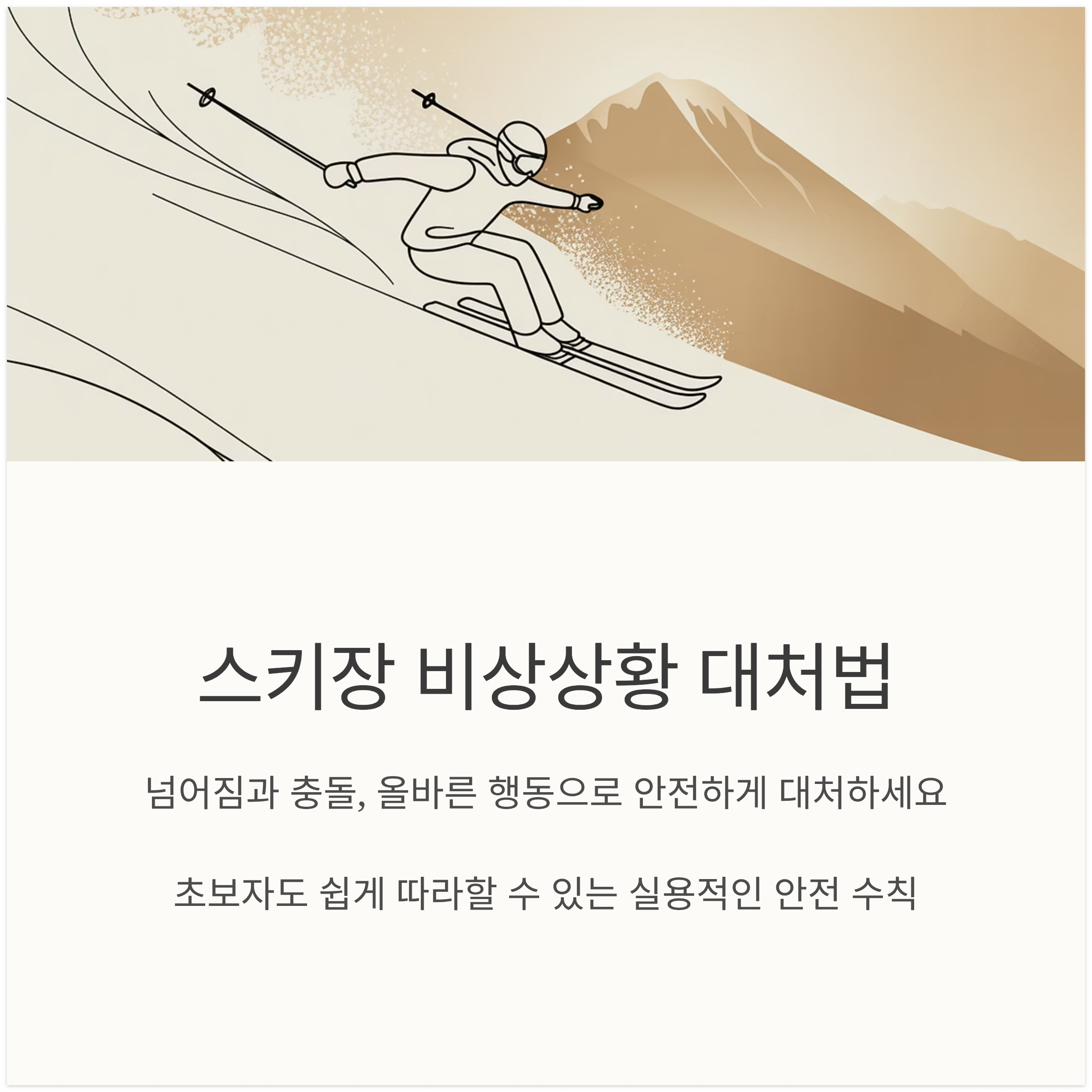 스키장 비상 상황 대처법