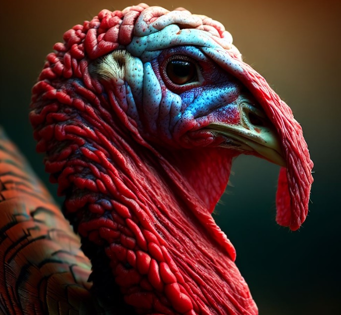 털이 뽑힌 칠면조(made by Bing)