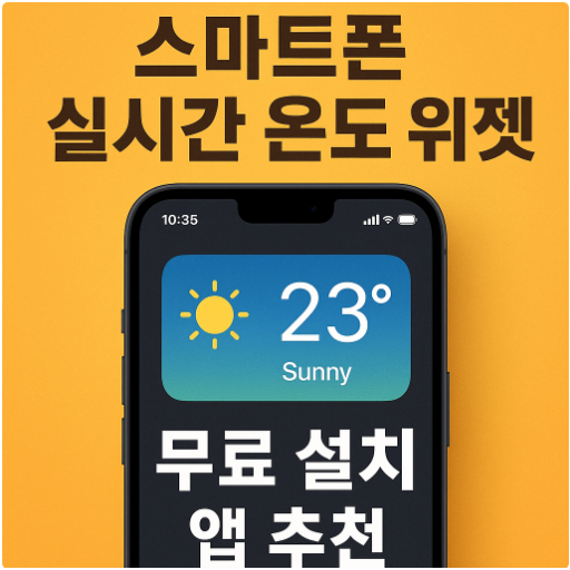 스마트폰 실시간 온도 위젯 무료 설치 앱 추천